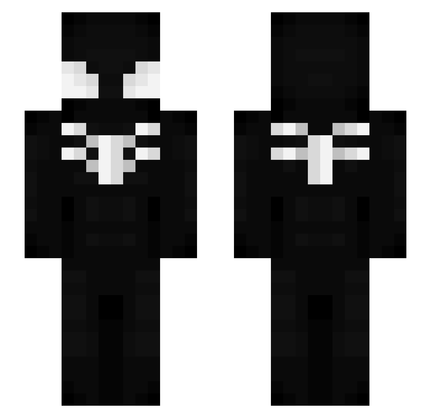 Sakdawgies Minecraft skin, front and back view
