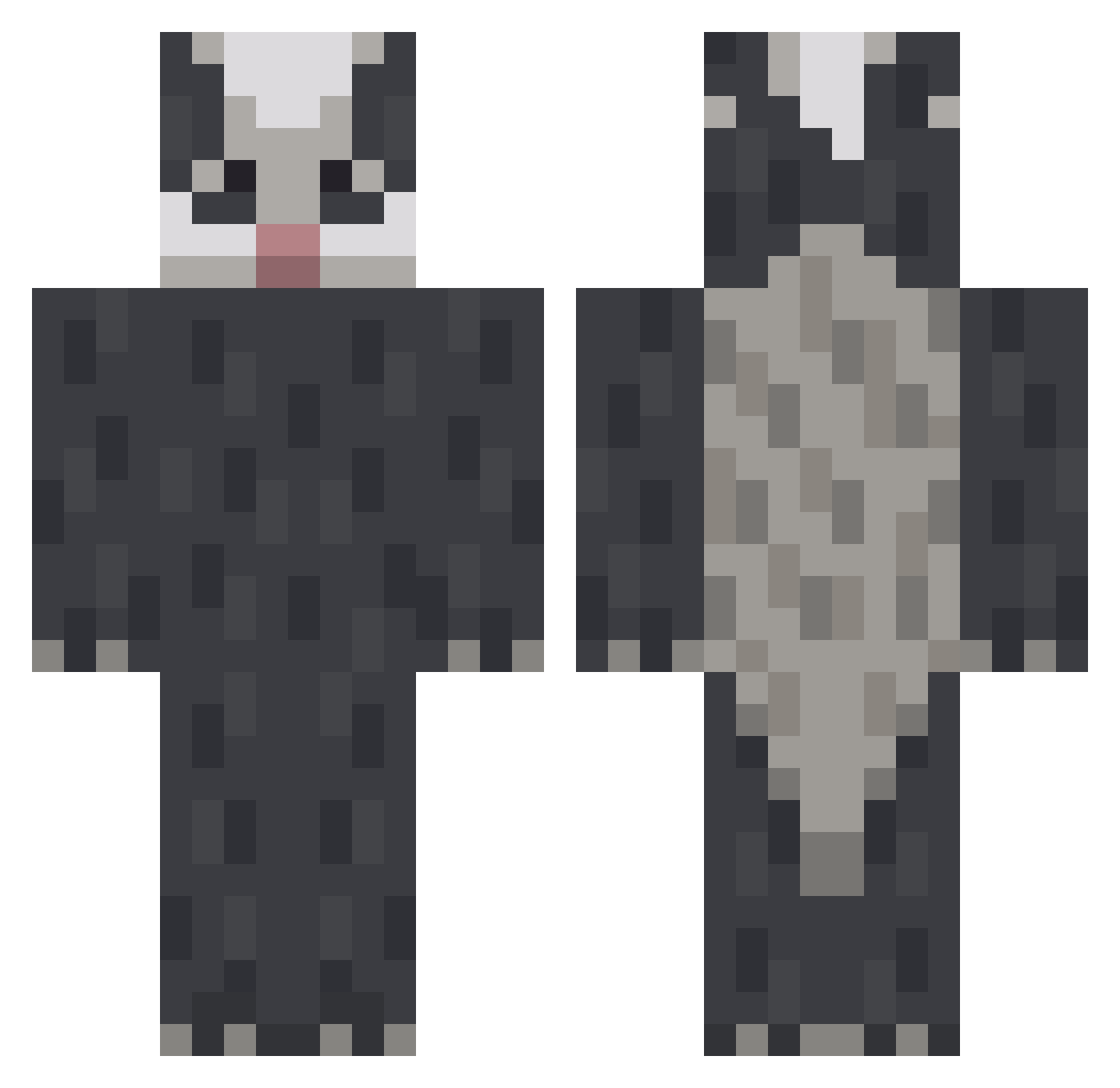 Apex_B Minecraft skin, front and back view
