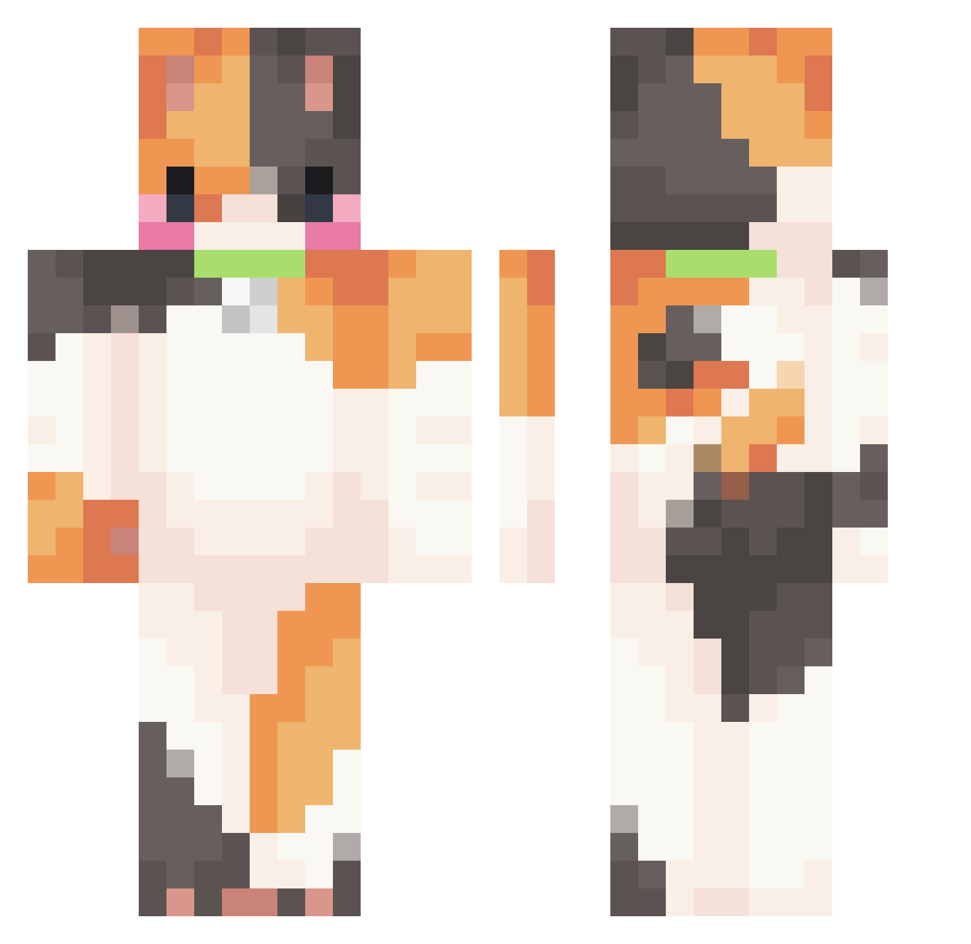 slab1111 Minecraft skin, front and back view