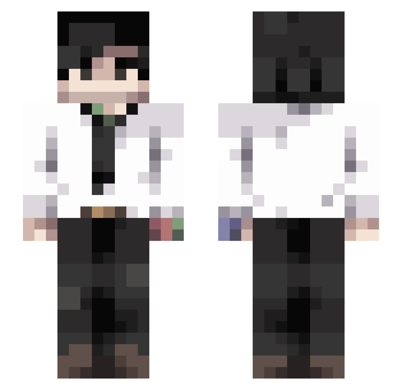 Verweg Minecraft skin, front and back view