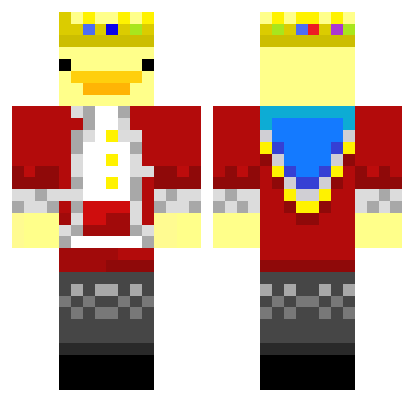 davixd_ Minecraft skin, front and back view
