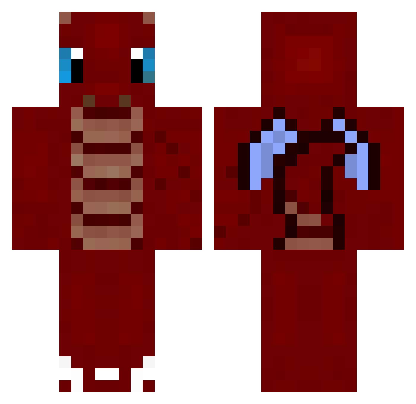 Woke Minecraft skin, front and back view