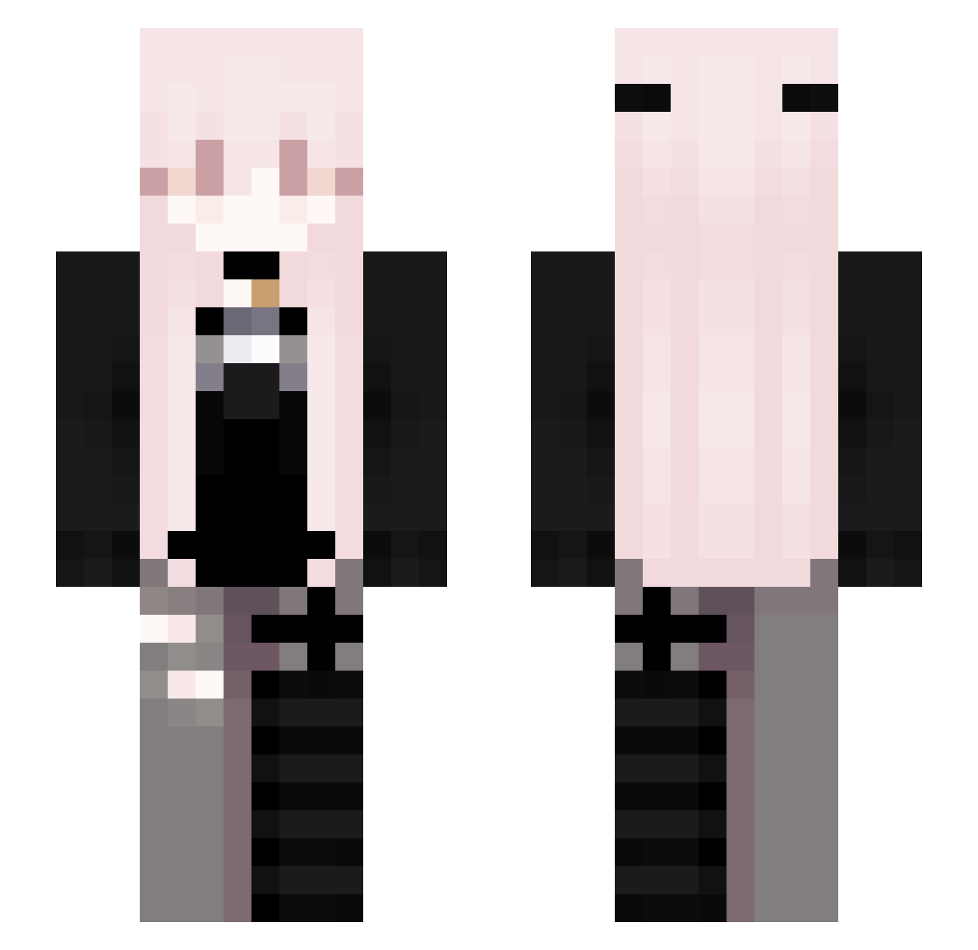 TheChachard Minecraft skin, front and back view