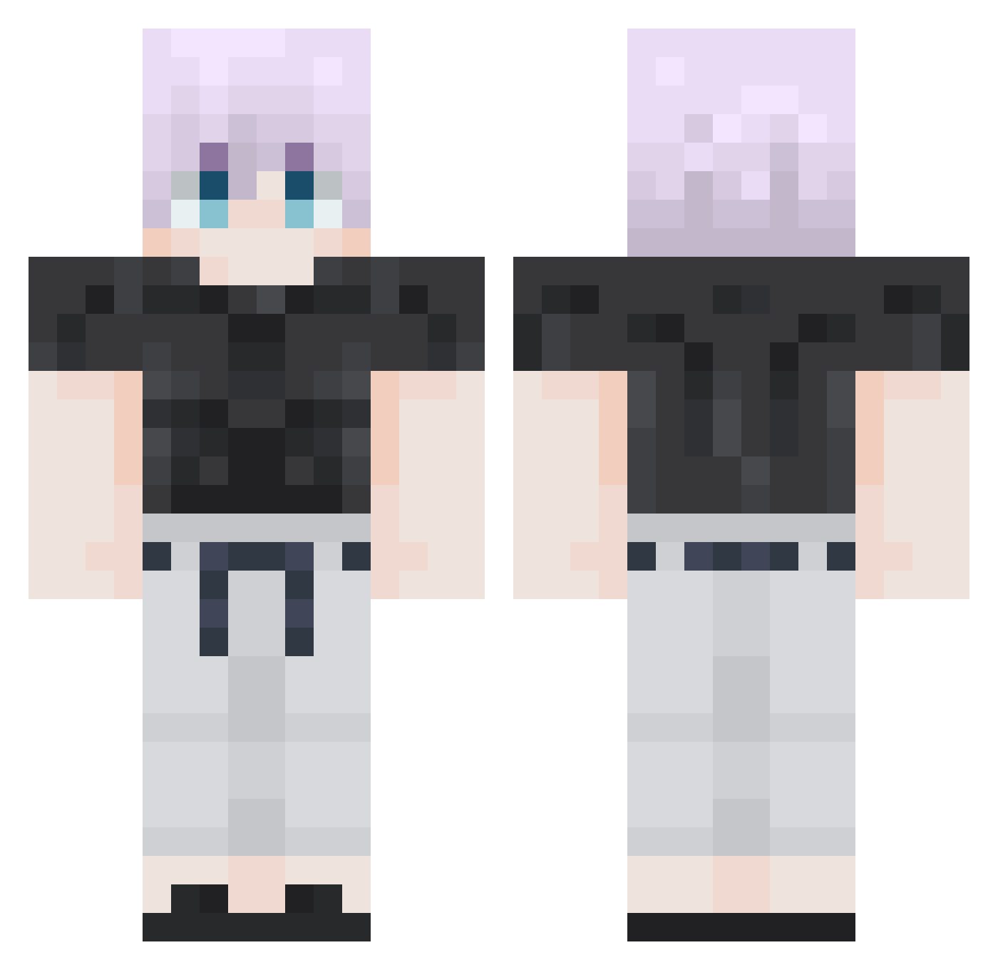 gubattis Minecraft skin, front and back view