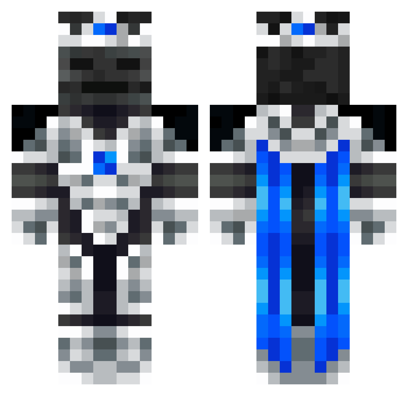 Absent0ne Minecraft skin, front and back view
