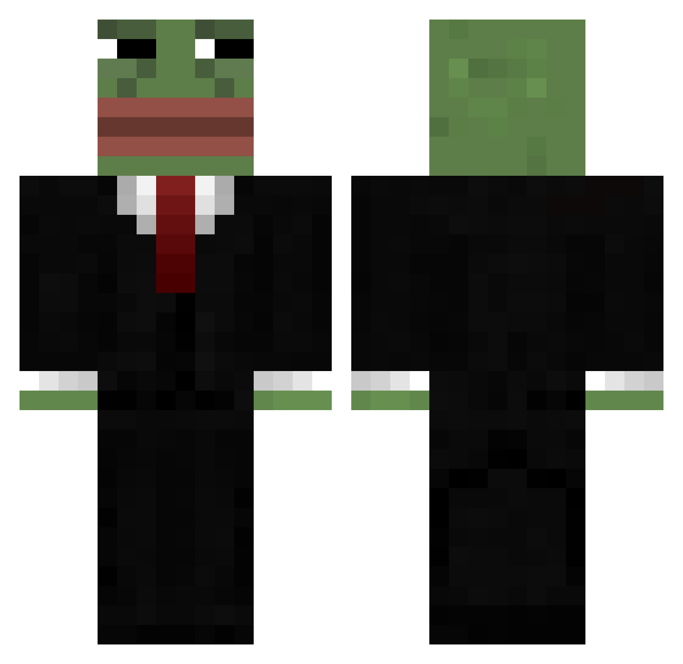 HerrrBennn Minecraft skin, front and back view