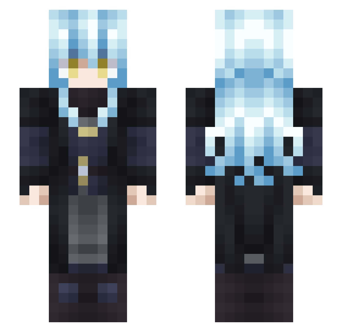 pizzaguylilfembo Minecraft skin, front and back view