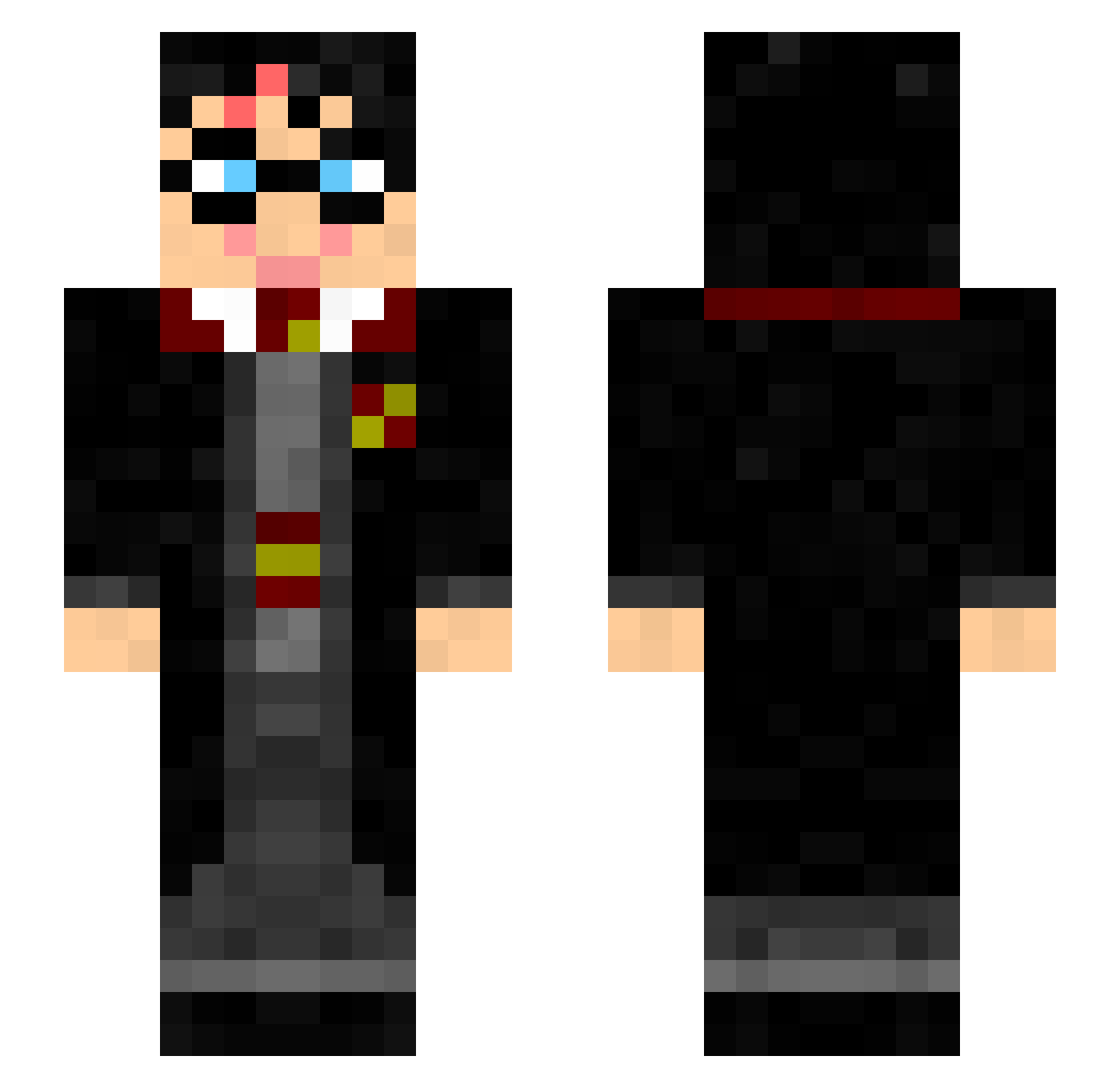 tanguaxxx Minecraft skin, front and back view