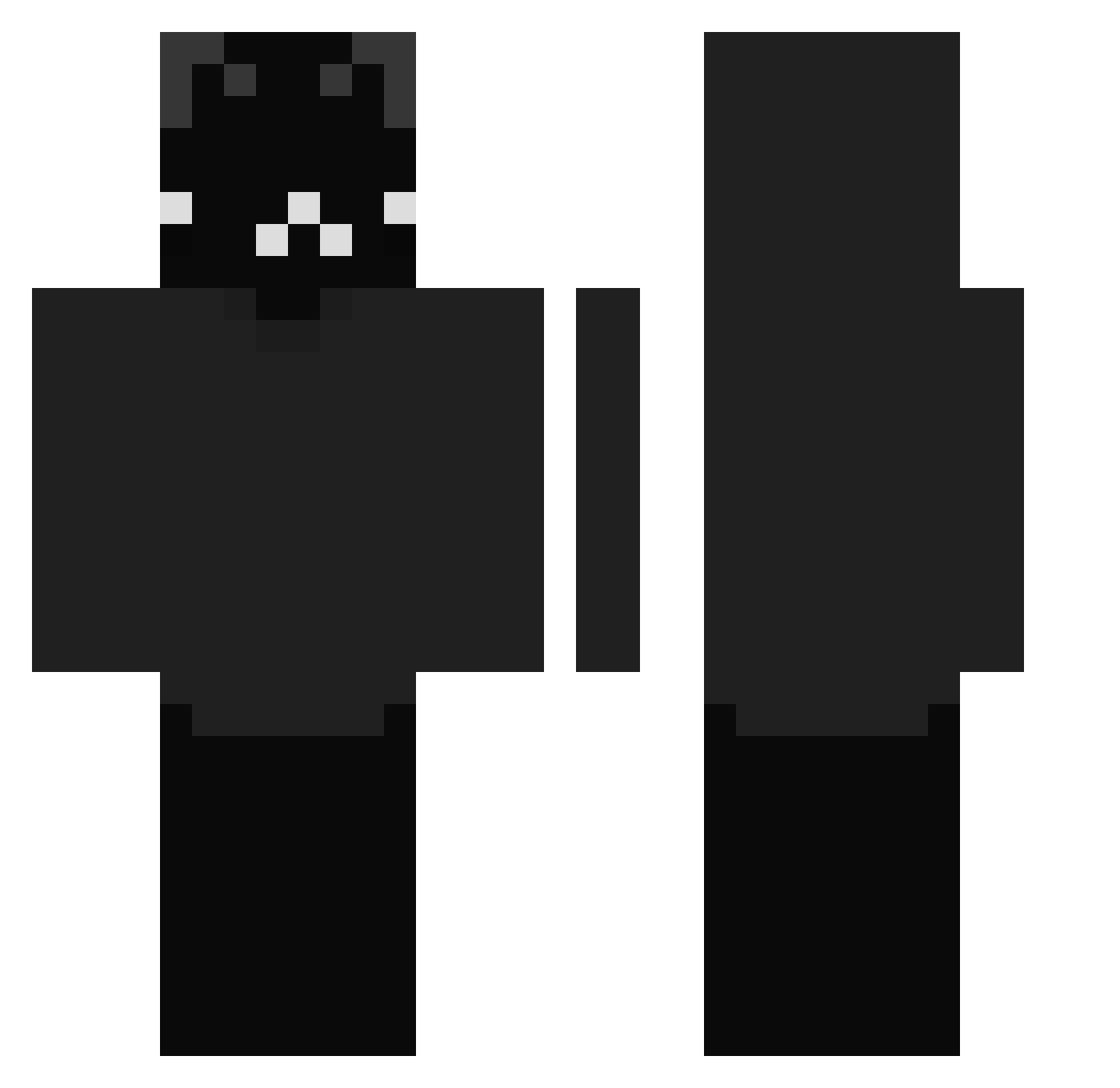 gr4buss_ Minecraft skin, front and back view
