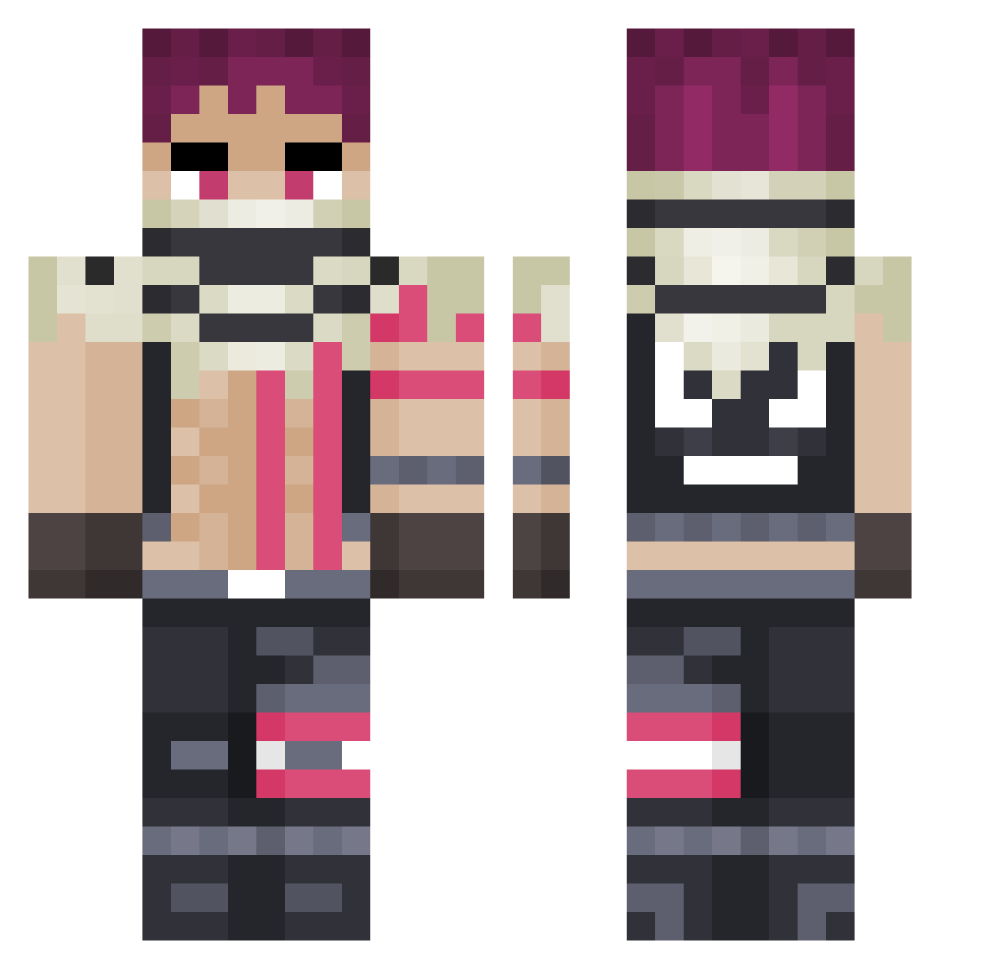 estwo9 Minecraft skin, front and back view