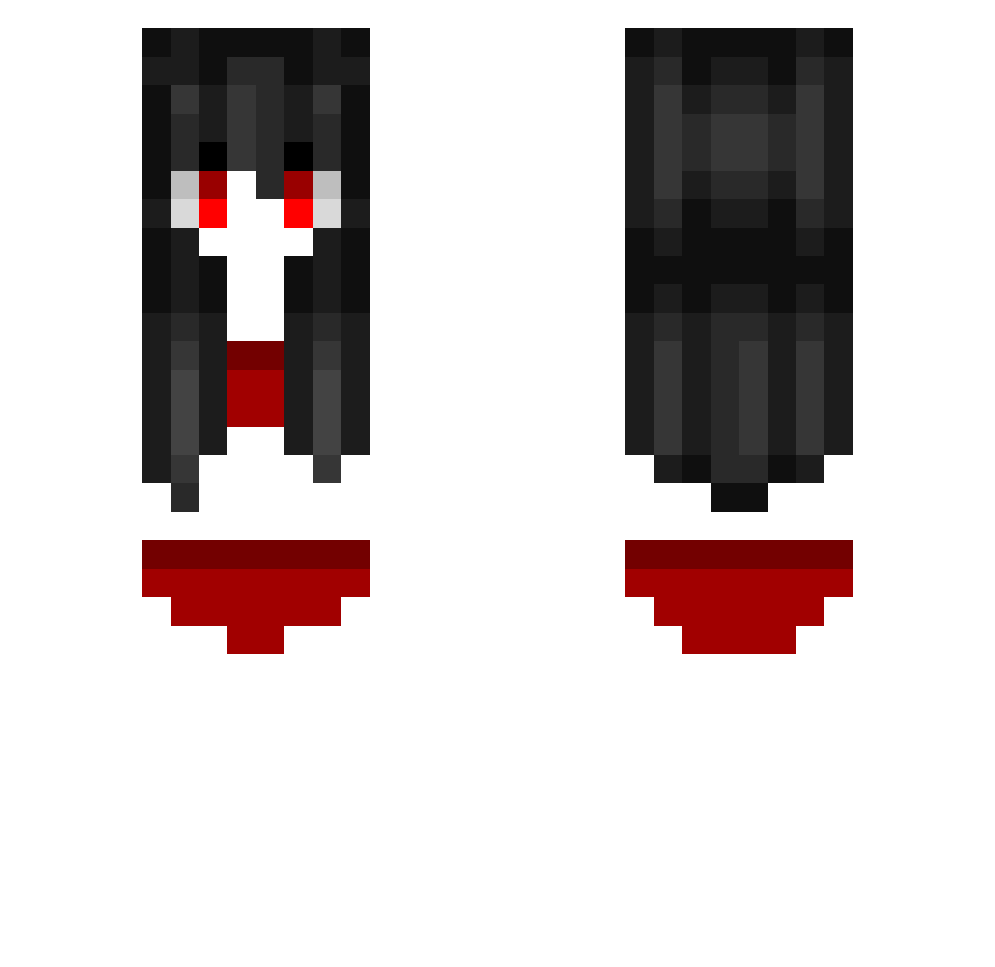Apolad0 Minecraft skin, front and back view