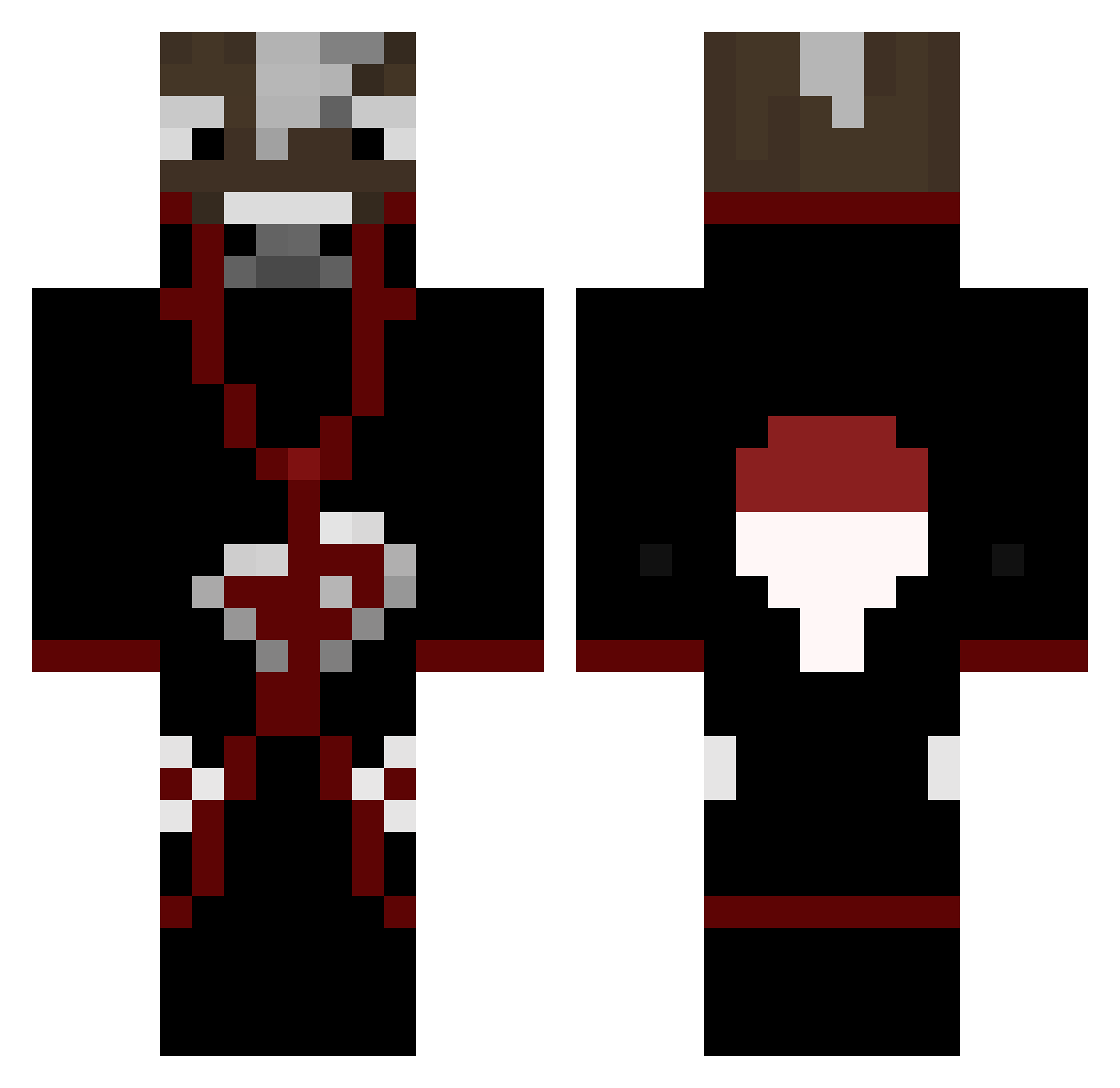 LulLil Minecraft skin, front and back view
