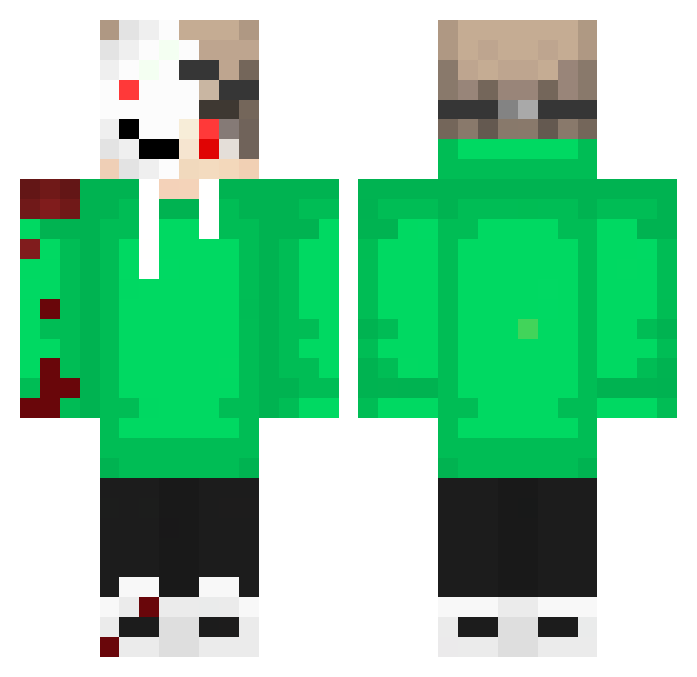 Leo_K21z Minecraft skin, front and back view