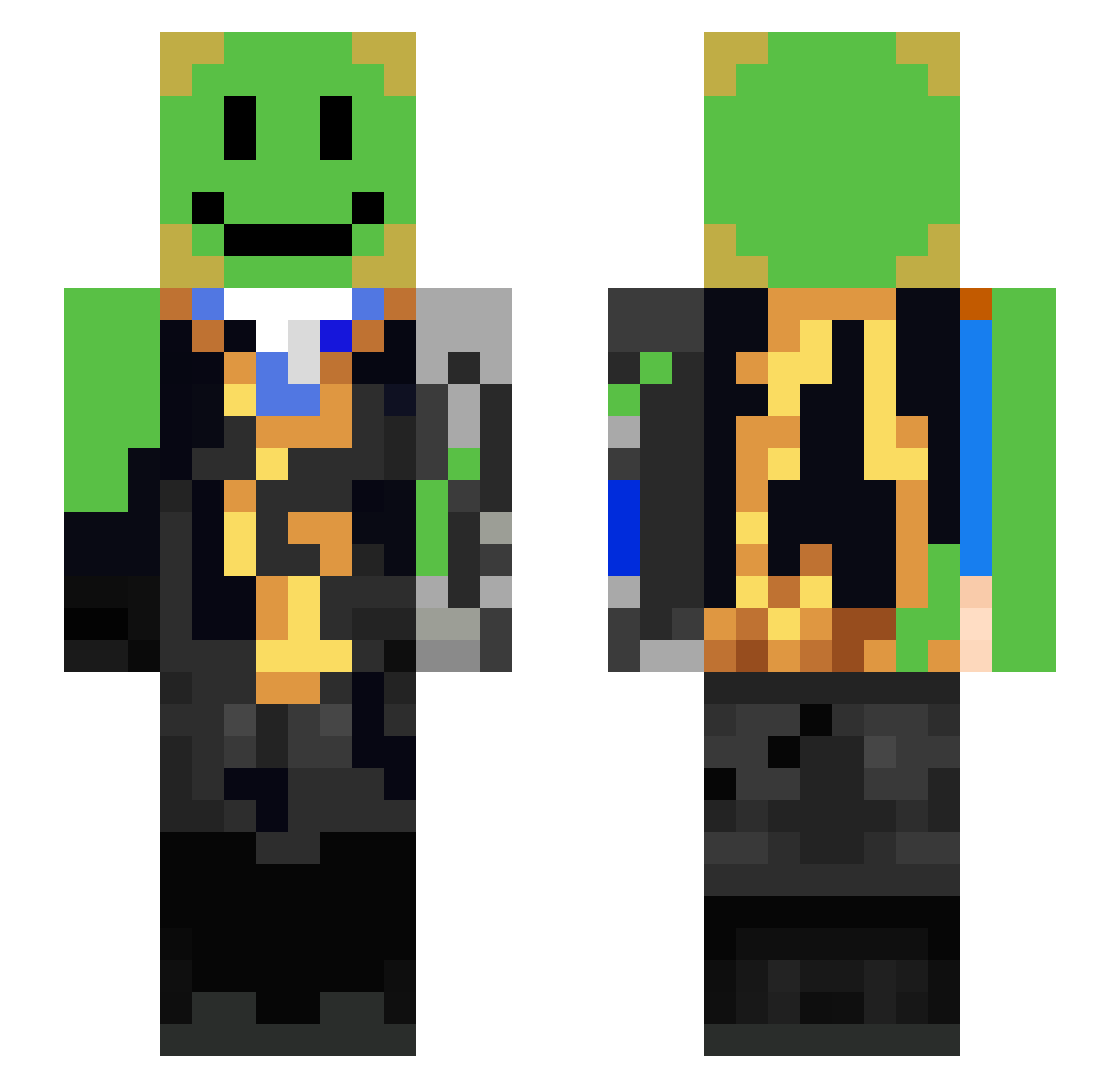 Smingogi Minecraft skin, front and back view