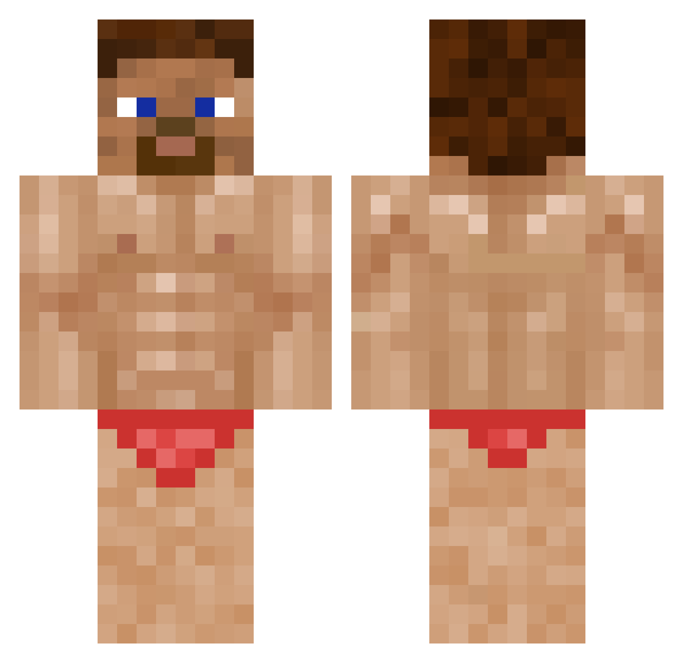 GeNS128 Minecraft skin, front and back view