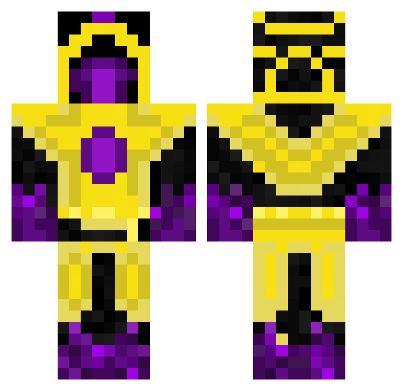Mailerej Minecraft skin, front and back view