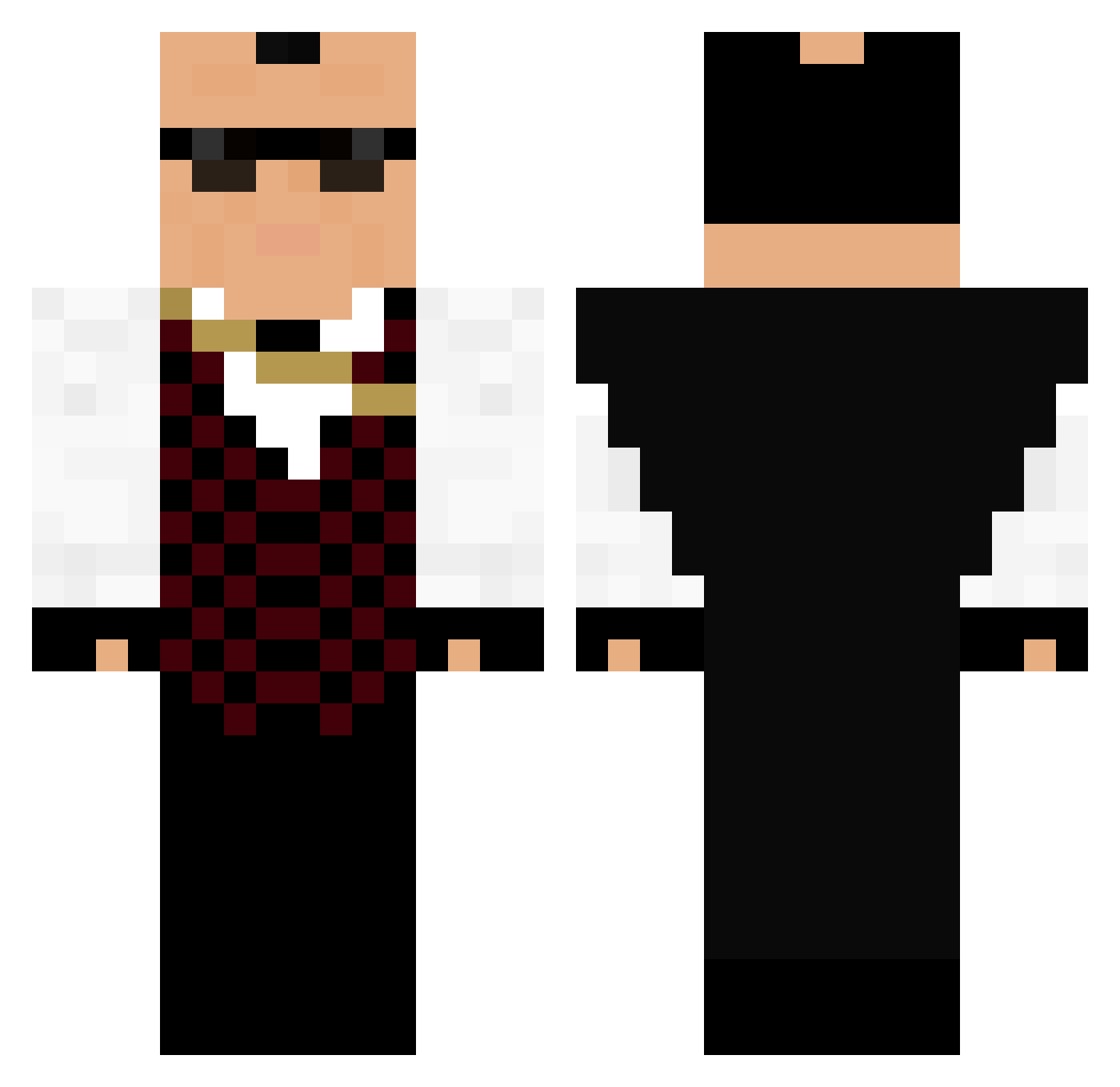 CMAC97 Minecraft skin, front and back view