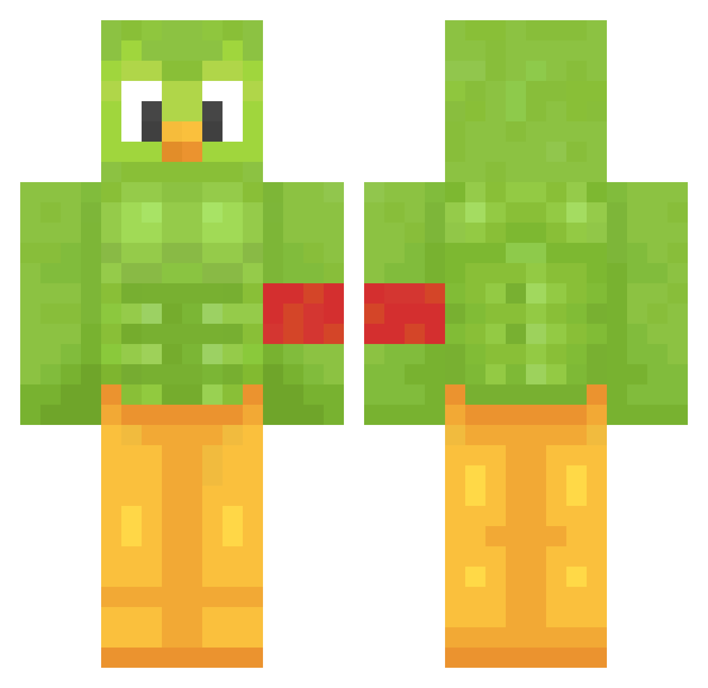 Vicionyan88 Minecraft skin, front and back view