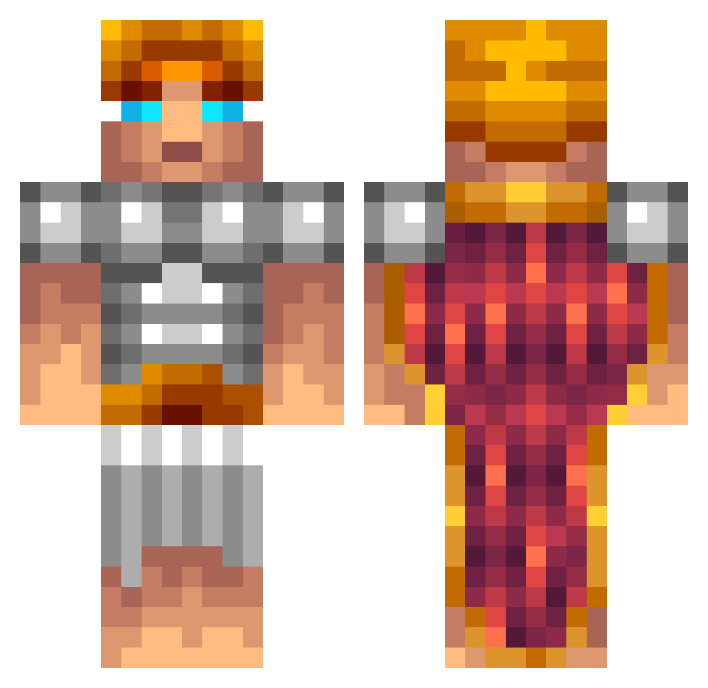 SCafrgfiuy34 Minecraft skin, front and back view