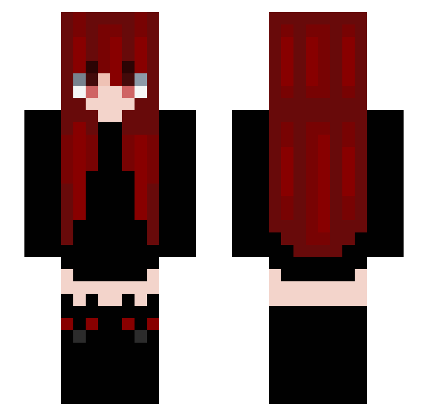 HAWXN Minecraft skin, front and back view