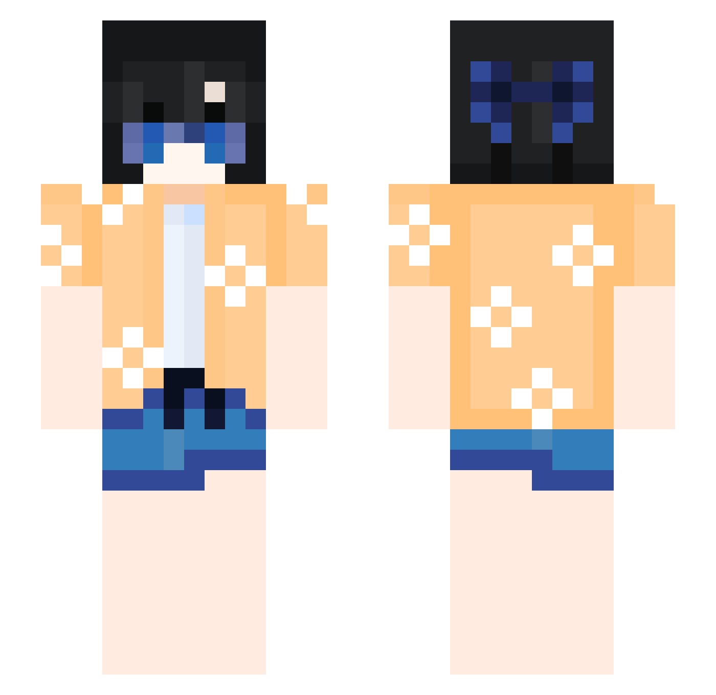 CrazyCookie8888 Minecraft skin, front and back view