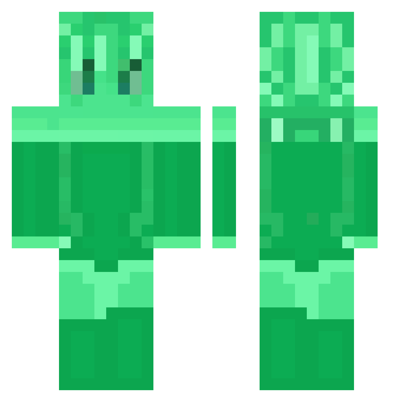 Bullock_NZ Minecraft skin, front and back view