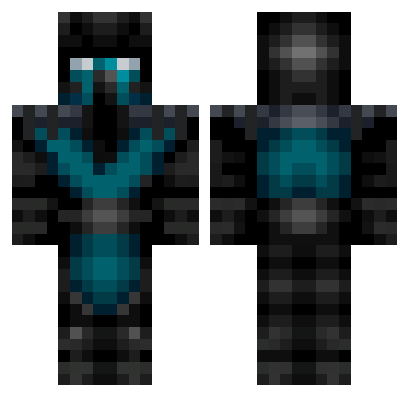 GameAlliance Minecraft skin, front and back view