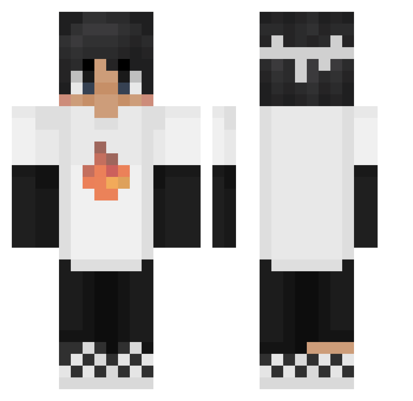 s0lero Minecraft skin, front and back view