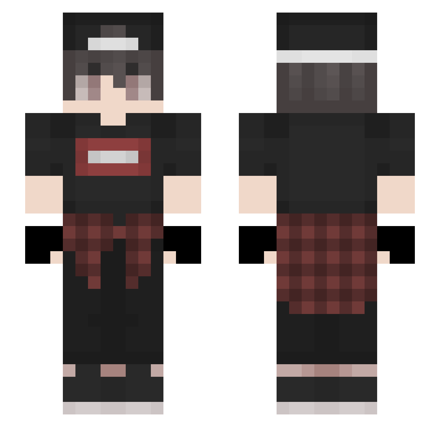 SnowLys232 Minecraft skin, front and back view