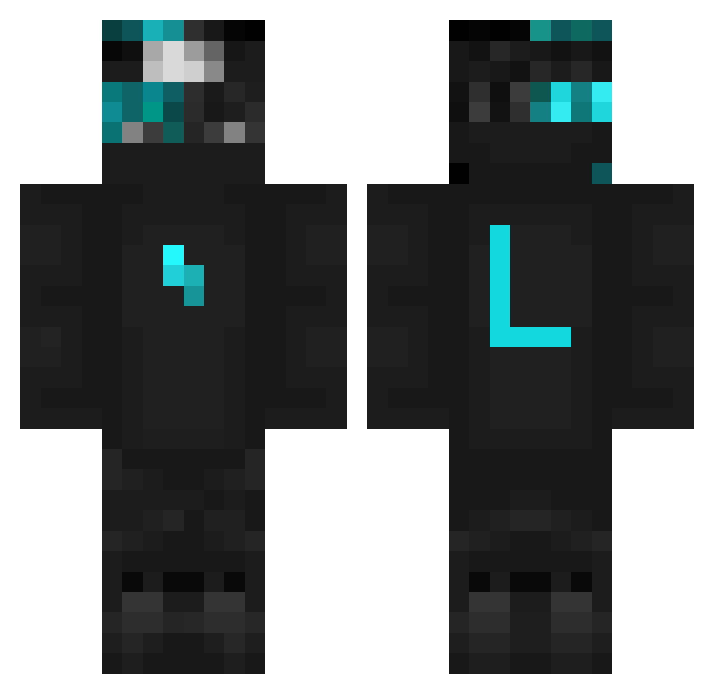 1_1Karma Minecraft skin, front and back view
