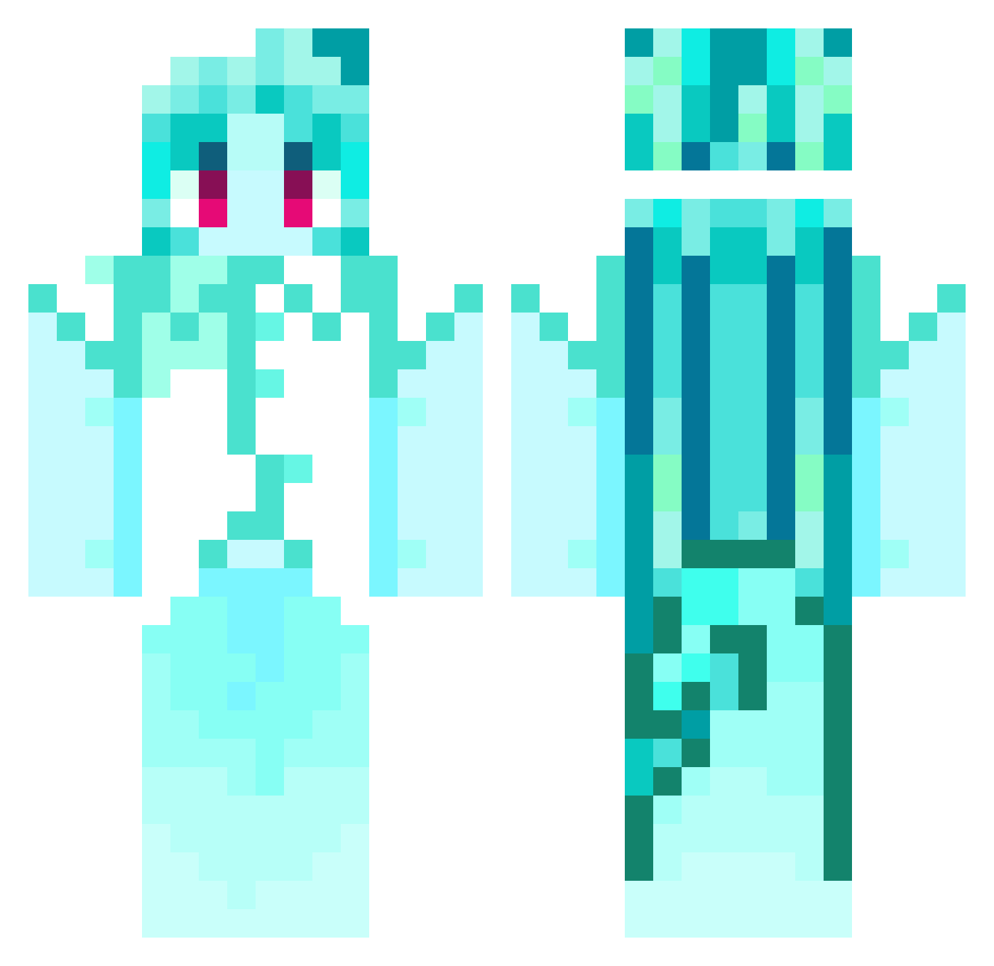Grilled_Maker Minecraft skin, front and back view