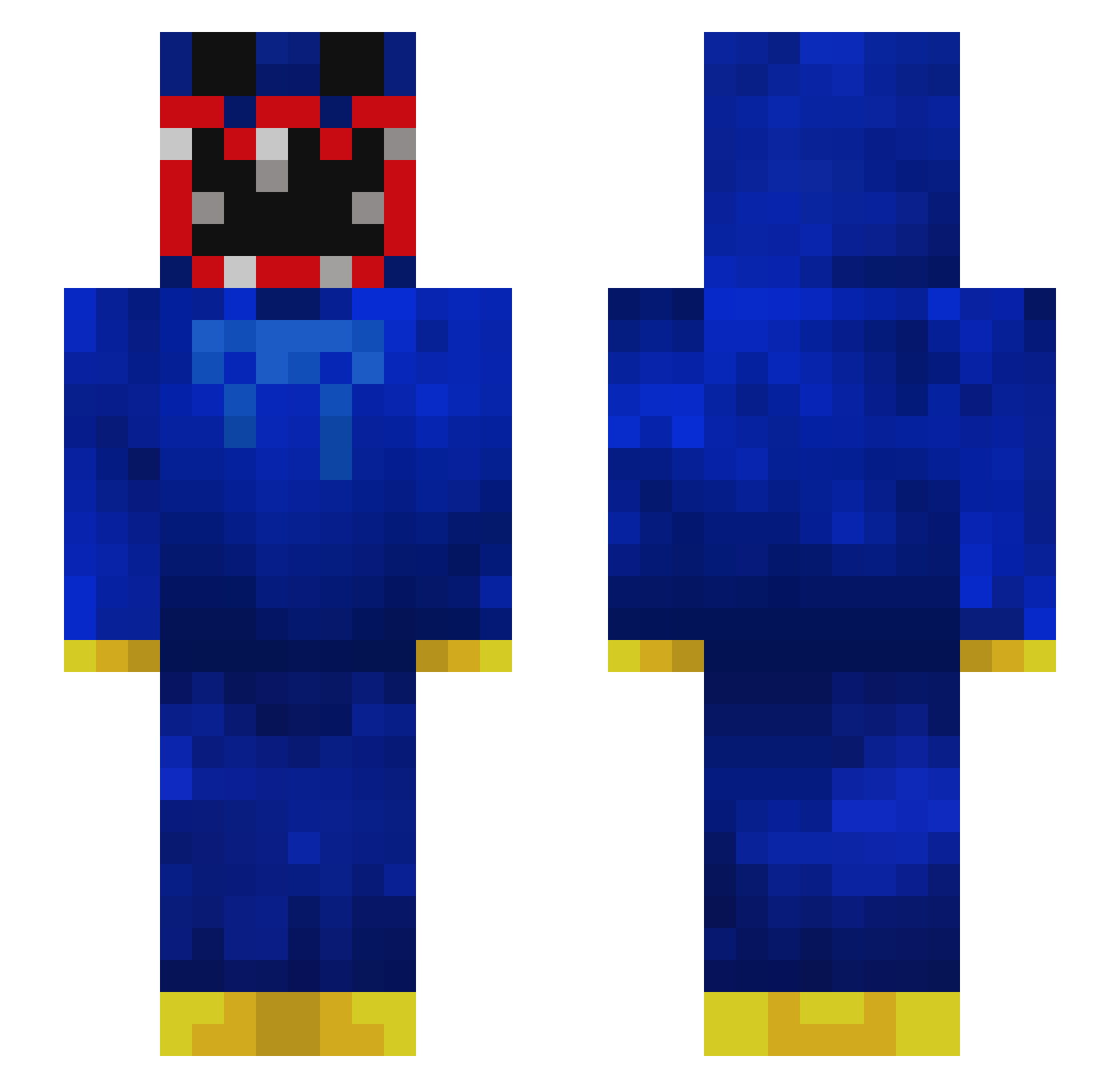 Pingeusz Minecraft skin, front and back view