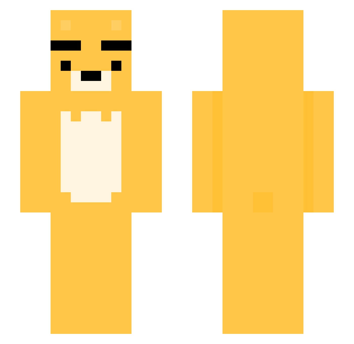 BunJa_ Minecraft skin, front and back view