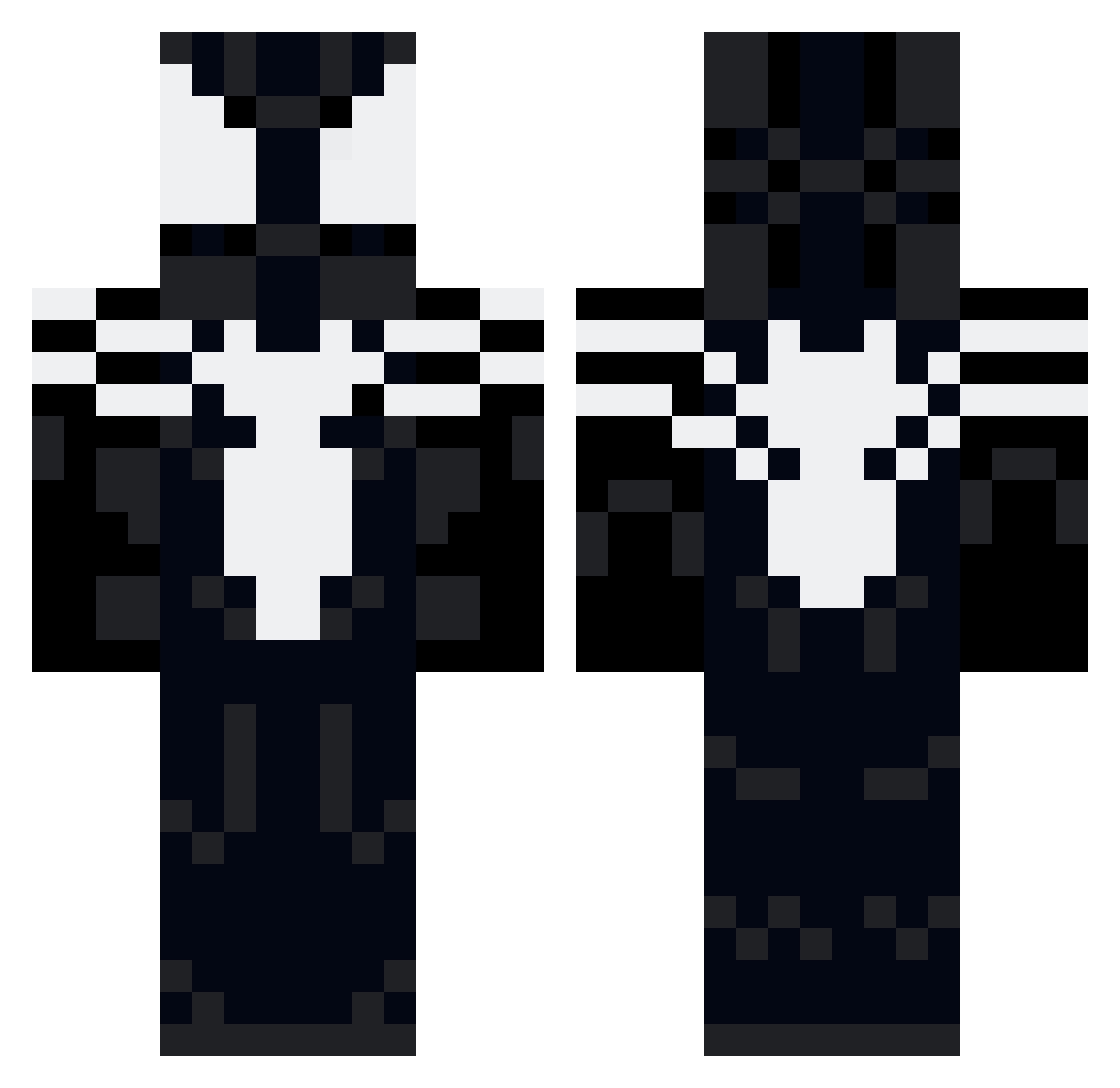 xbradoi Minecraft skin, front and back view