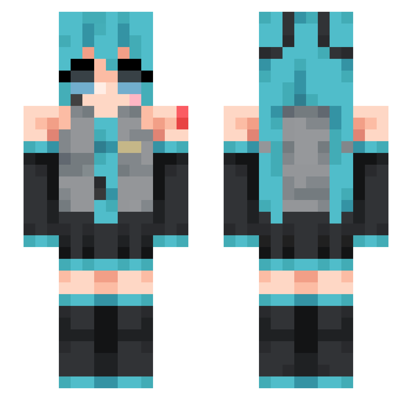 DigbyMaximus Minecraft skin, front and back view