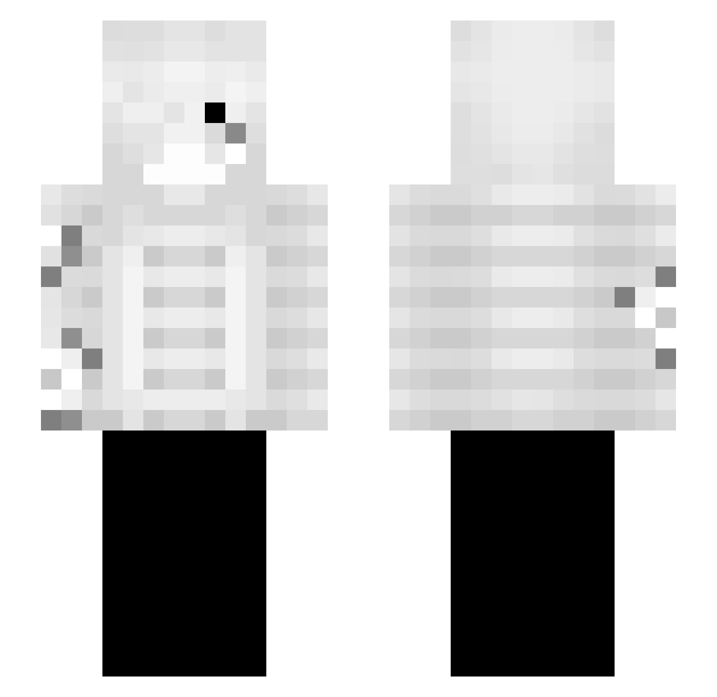 hardoss Minecraft skin, front and back view
