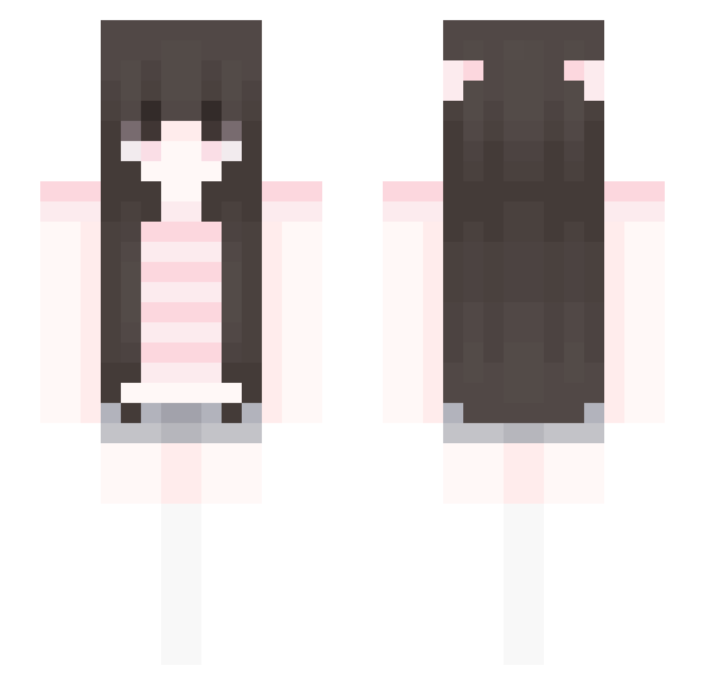 Beacska Minecraft skin, front and back view