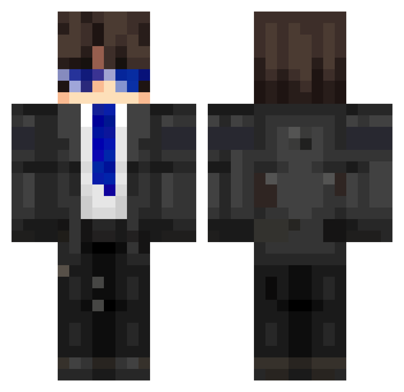 StrayJR10 Minecraft skin, front and back view
