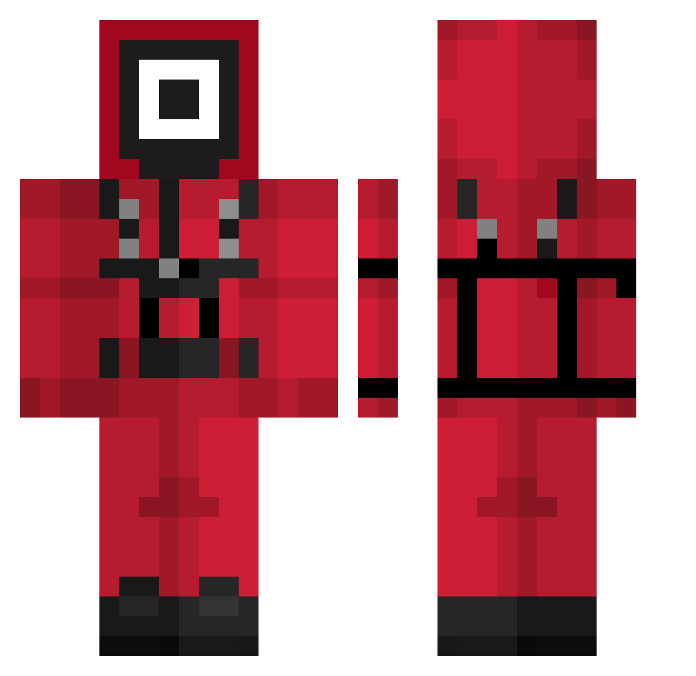imme6nsesumptuo Minecraft skin, front and back view
