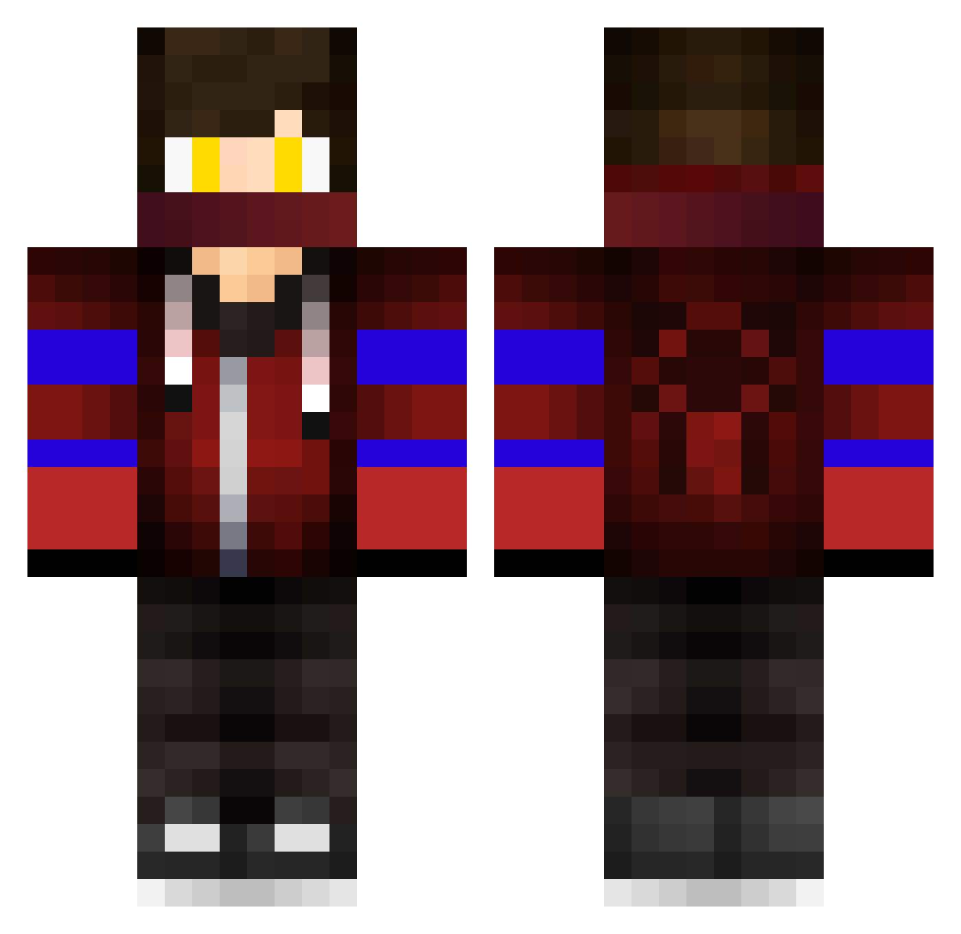 AcidZack426680 Minecraft skin, front and back view