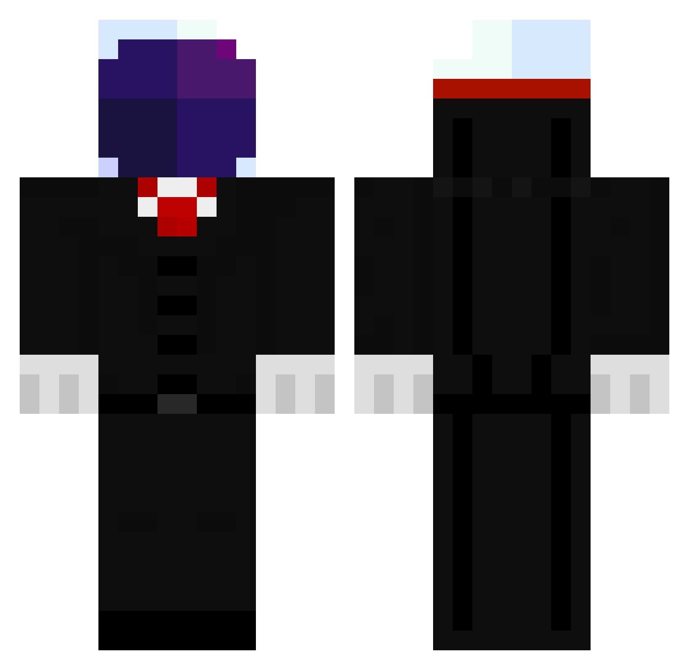 nasatr Minecraft skin, front and back view