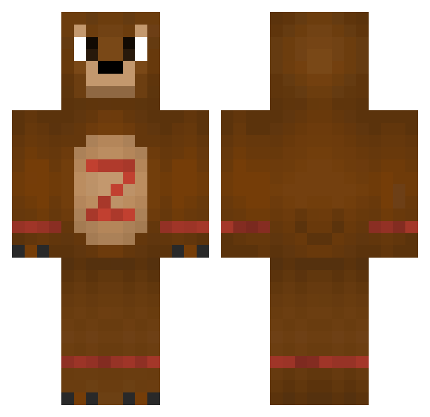 Zay2Fresh Minecraft skin, front and back view