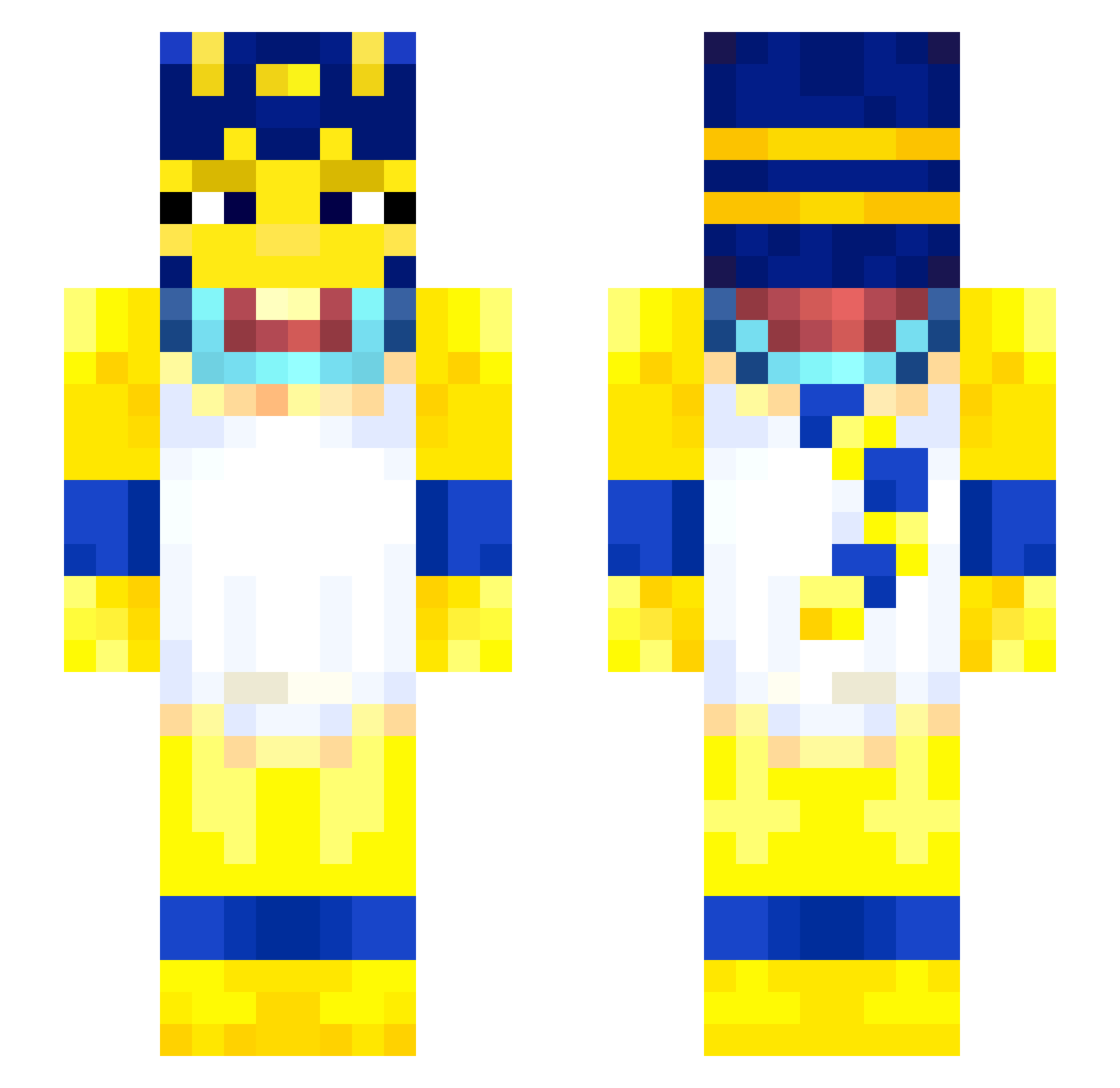 neEzxd Minecraft skin, front and back view