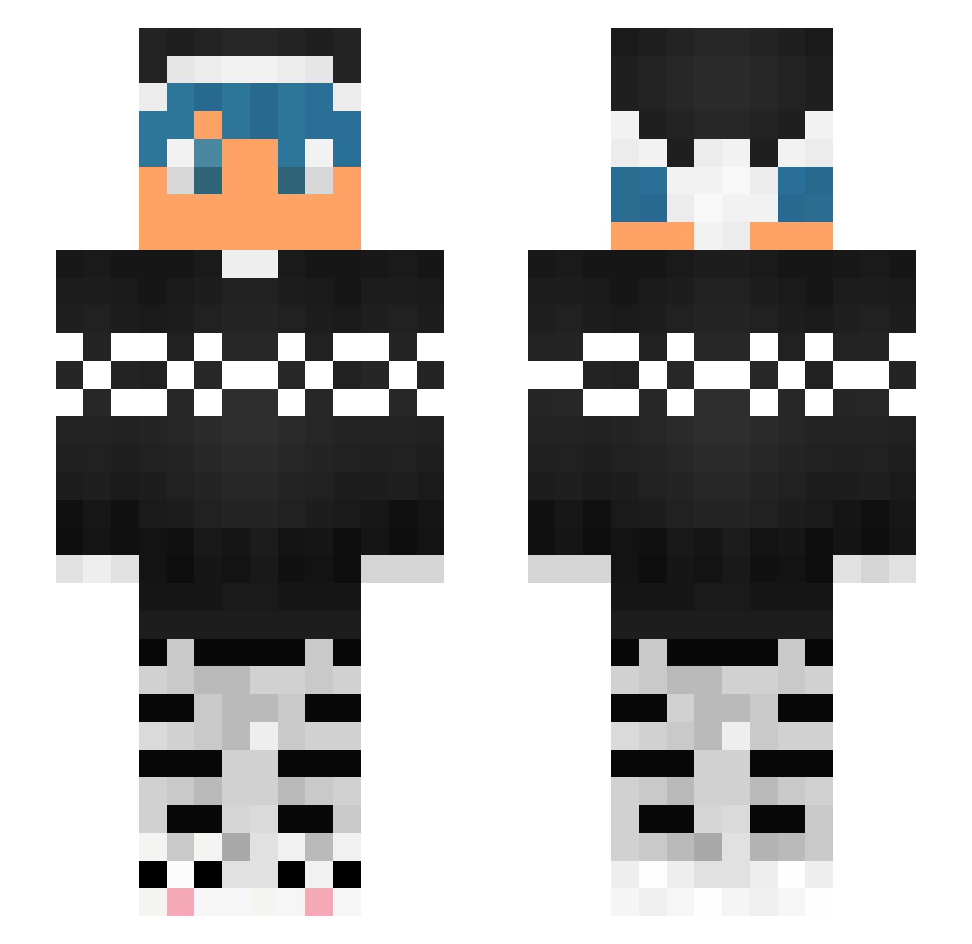 loayy Minecraft skin, front and back view