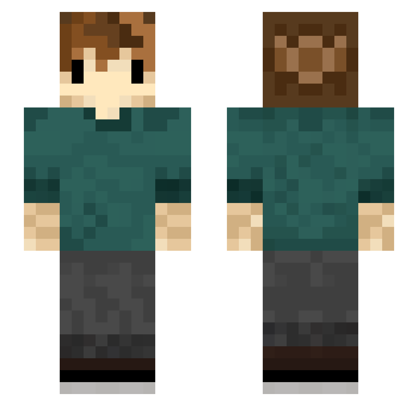 austinofficial Minecraft skin, front and back view
