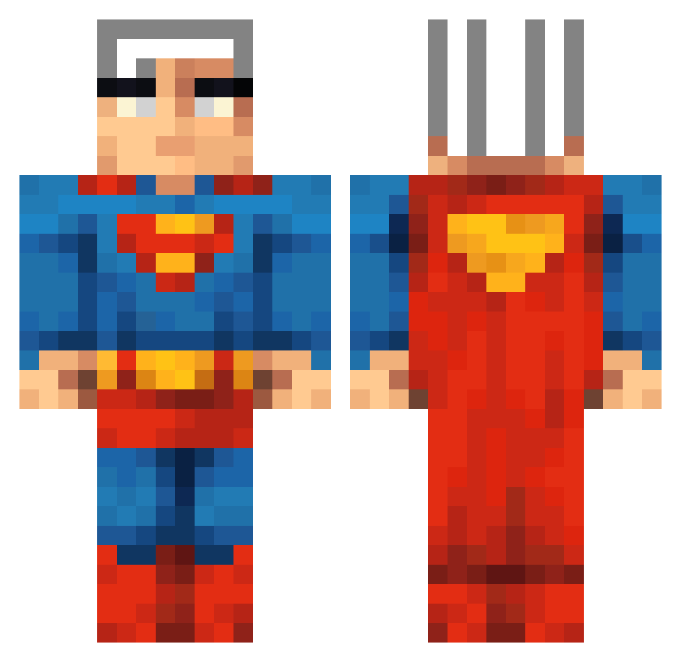 Trains9745 Minecraft skin, front and back view