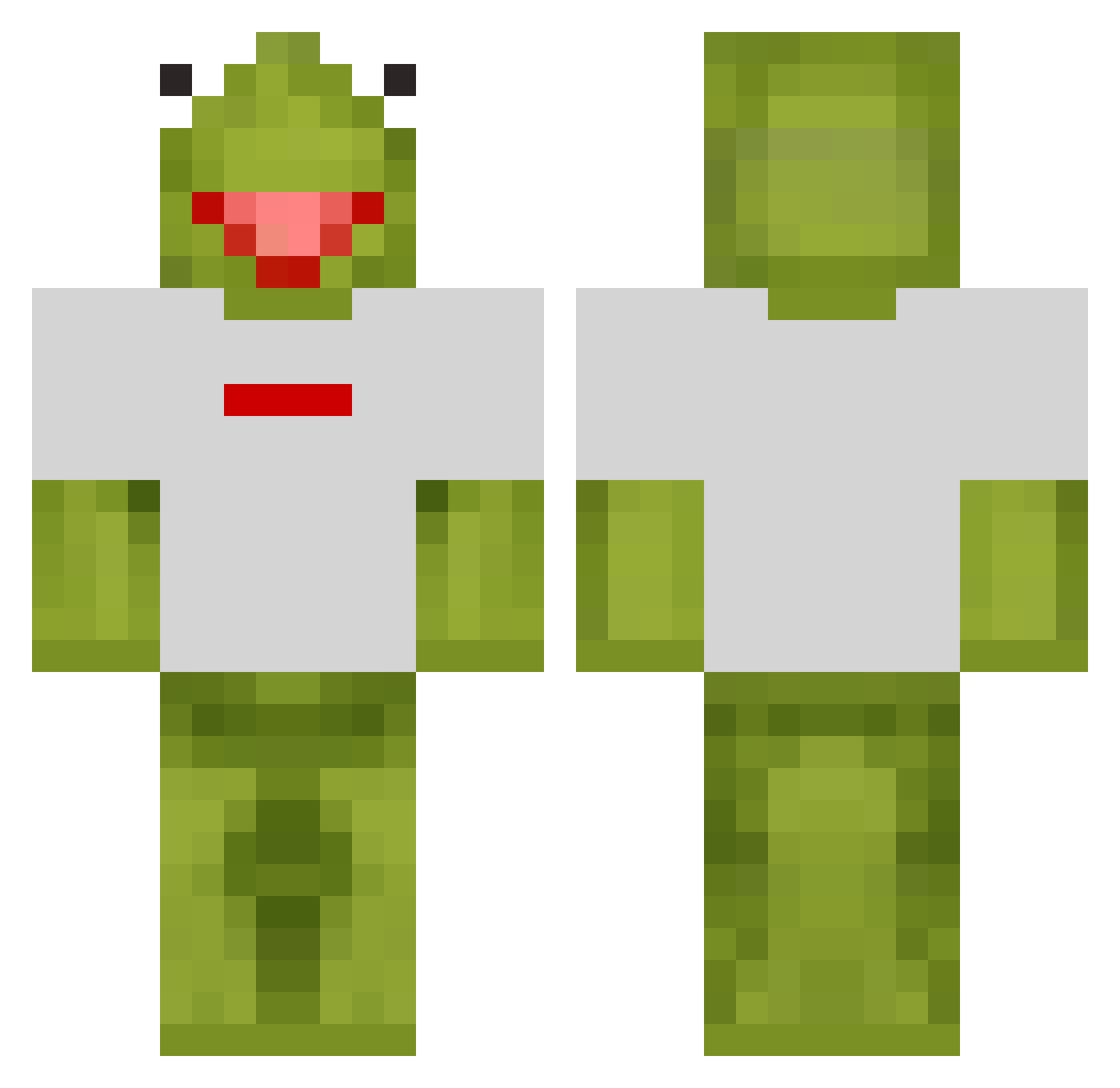 YungMa Minecraft skin, front and back view