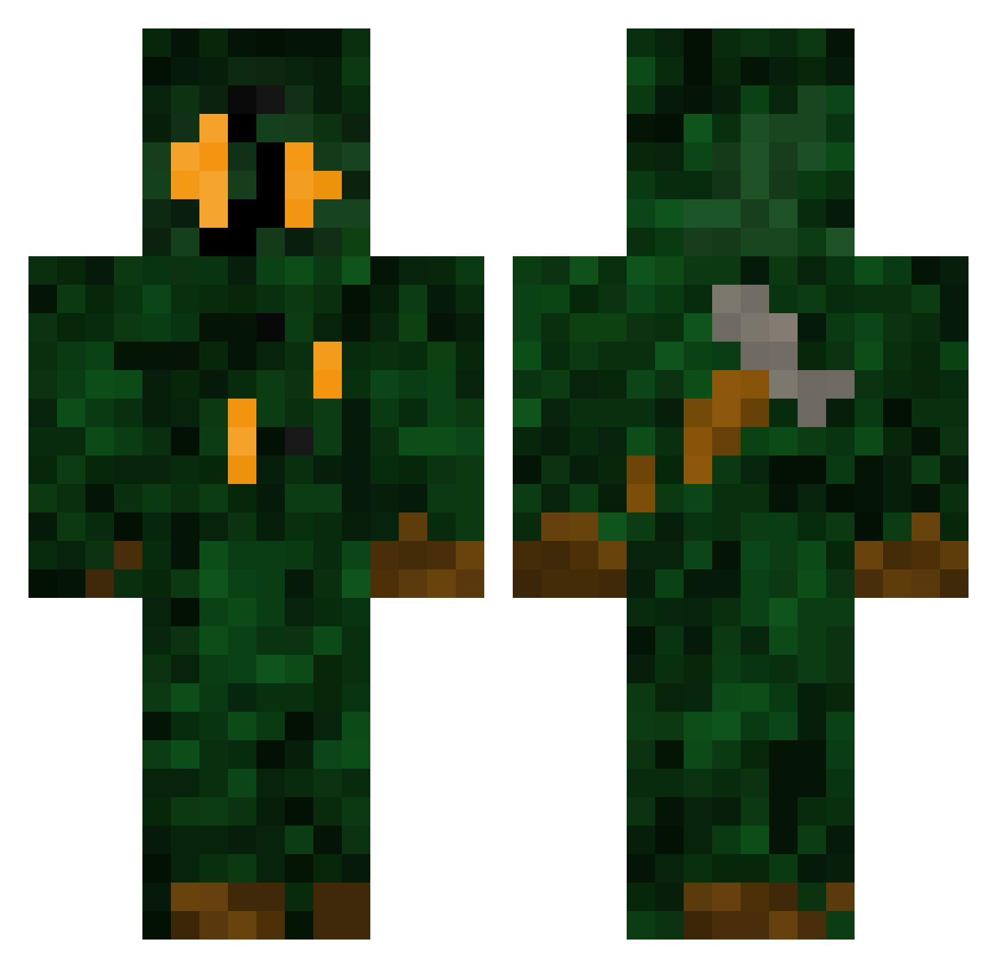 Turbo8966 Minecraft skin, front and back view