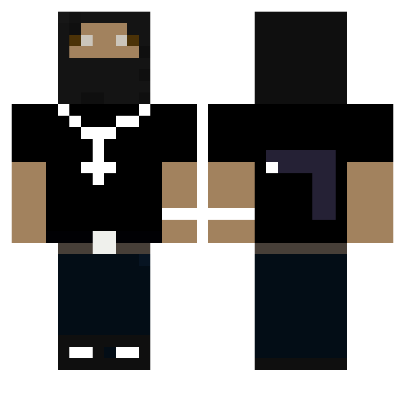 slimjesusindia Minecraft skin, front and back view