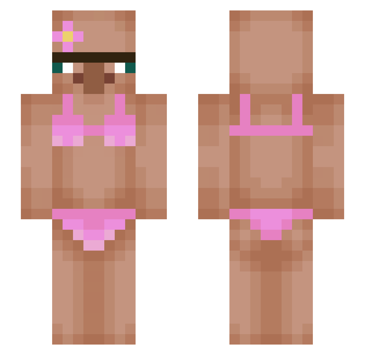 Shoreraucher69 Minecraft skin, front and back view